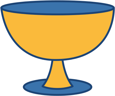 Holy Chalice Isolated - Chalice And Bread Cute Cartoon (550x550)
