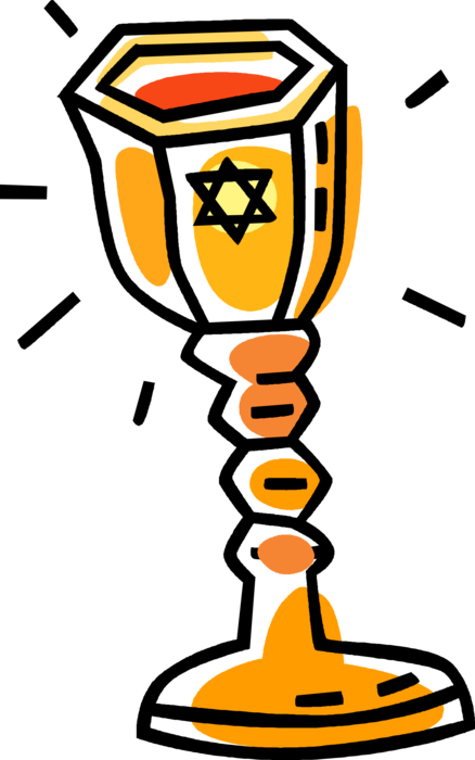 Vector Illustration Of Jewish Religious Kiddush Cup - Vector Illustration Of Jewish Religious Kiddush Cup (438x700)