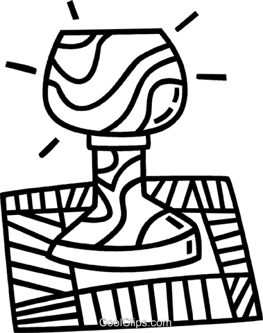 Chalice Royalty Free Vector Clip Art Illustration - Chalice Royalty Free Vector Clip Art Illustration (379x480)