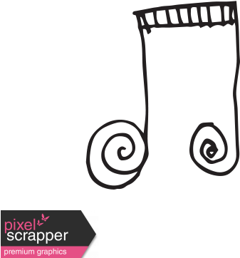 Art Class Music Doodle Music Note 1 Template Graphic - Music Notes Doodle Png (456x456)