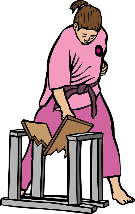 Punch Clipart Karate Punch - Break Clipart (455x720)