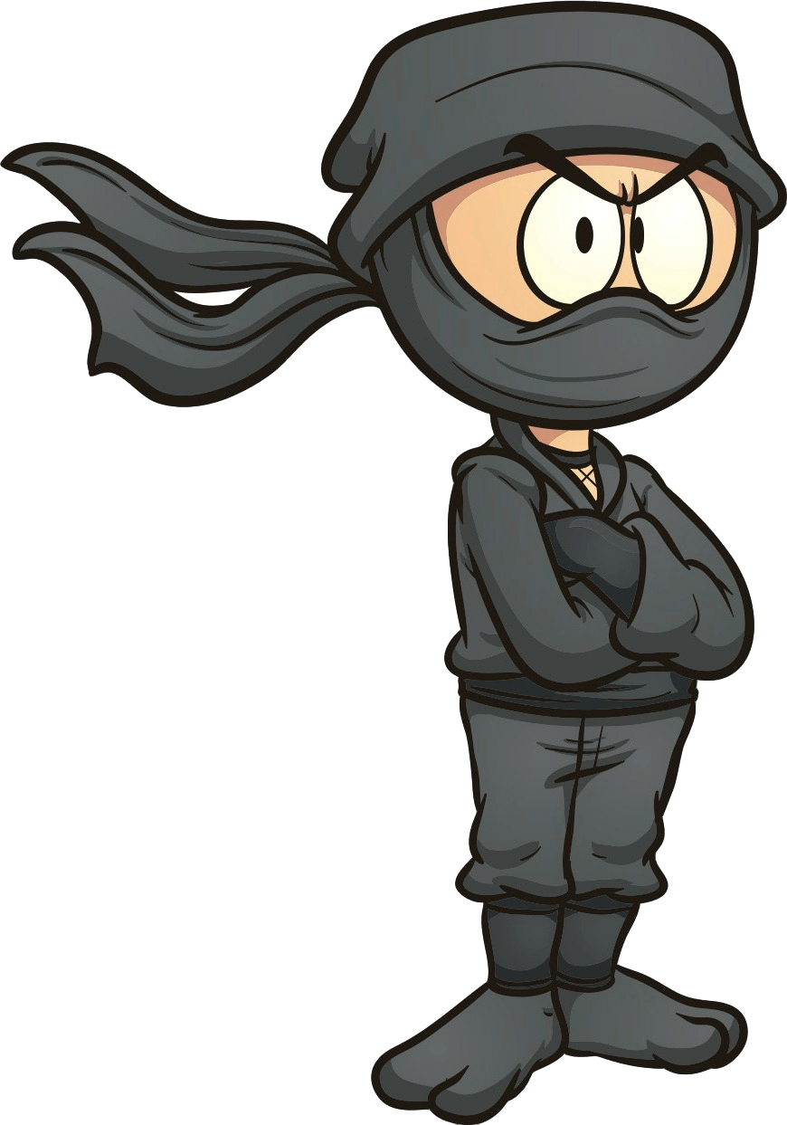 Toefl Vocabulary For The Reading Section - Cartoon Ninja Transparent (870x1243)