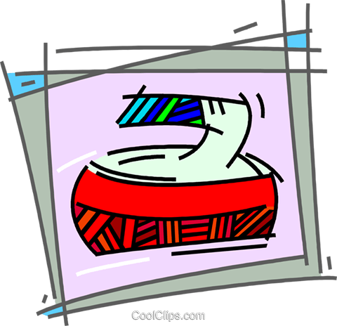 Curling Rocks & Brooms Royalty Free Vector Clip Art - Curling Rocks & Brooms Royalty Free Vector Clip Art (480x464)