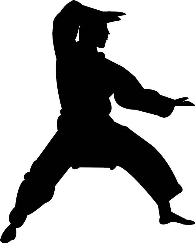 Stickers Karat Dessins Humoristiques - Chinese Kung Fu Black And White (800x800)