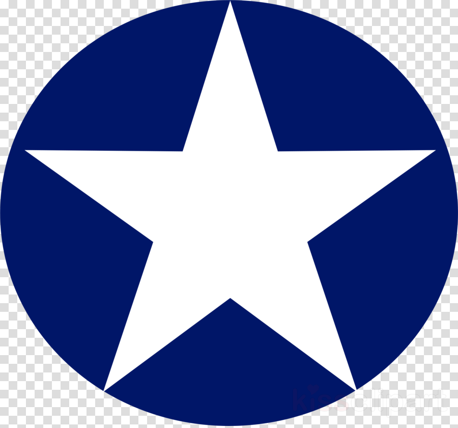 Usaaf Roundel Ww2 Clipart World War Ii United States - Blue Circle White Star (900x840)