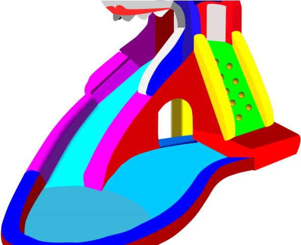 Sream Clipart Water Slide - Water Park Slide Clipart (640x480)
