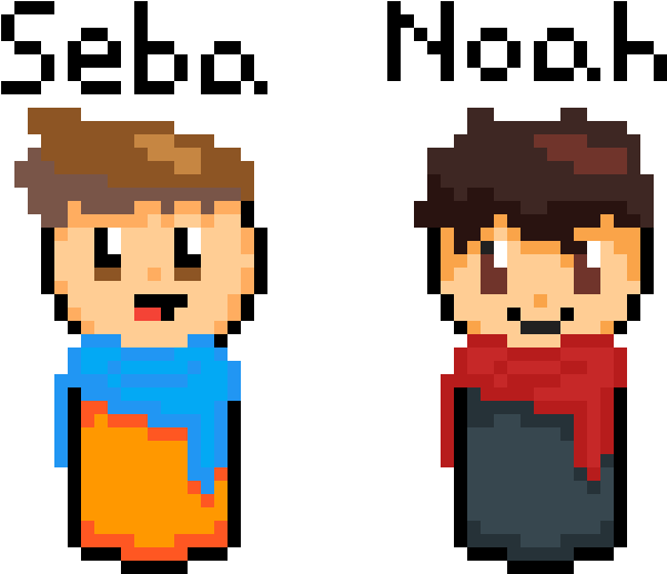 Noah And Seba - Cartoon (1200x1200)