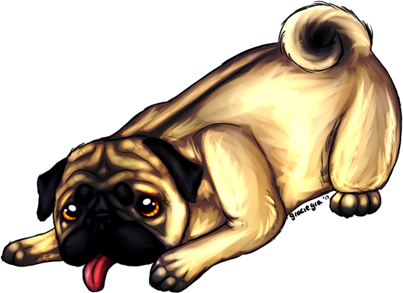 By Graciegra - Pug (850x700)