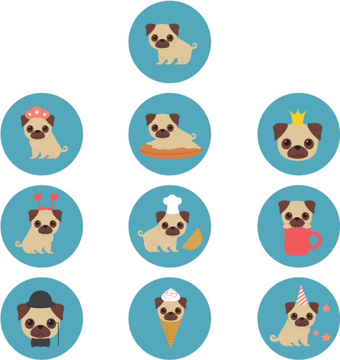 Final Product Image - Cute Pug Icon (850x850)