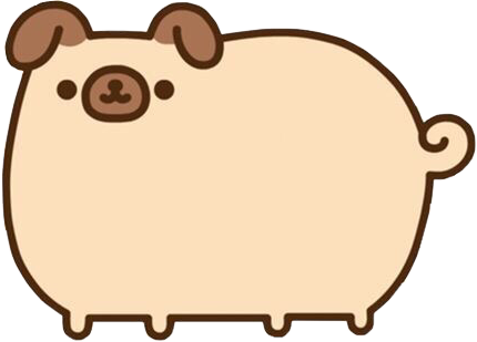 Drawn Pug Pusheen - Pusheen Dog Gif (430x309)