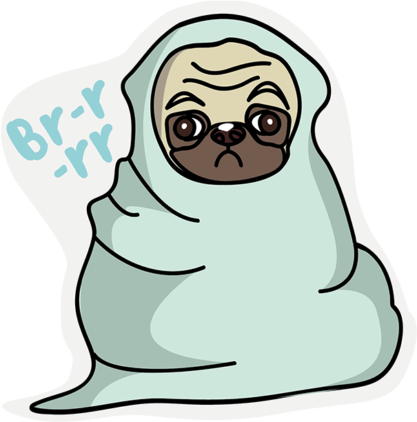 Pug Sticker Messages Sticker-5 - Pug Sticker Messages Sticker-5 (618x618)