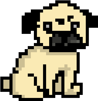 Pug - Pug Pixel Art (480x390)