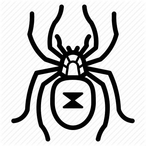 Black Widow Clipart Spooky Spider - Insect (512x512)