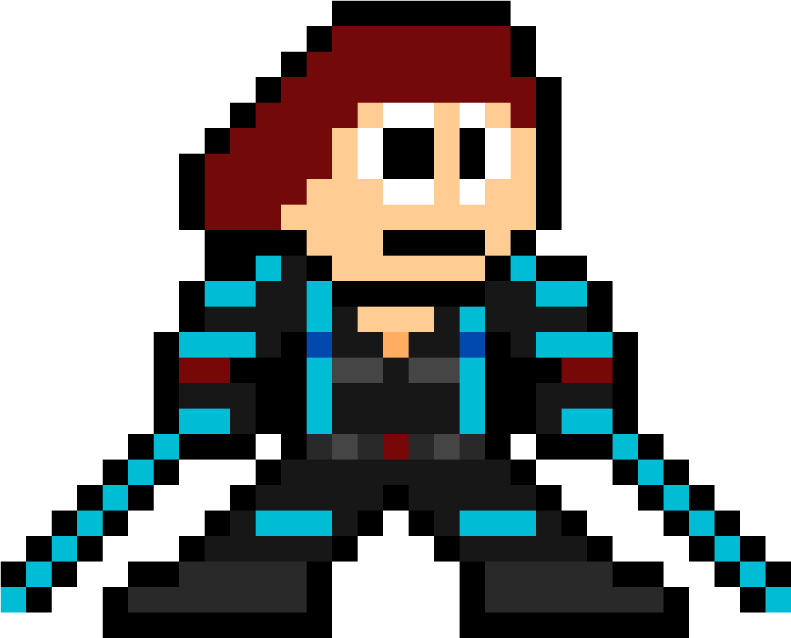 Black Widow Sprite - 16 Bit Mega Man (1184x1184)