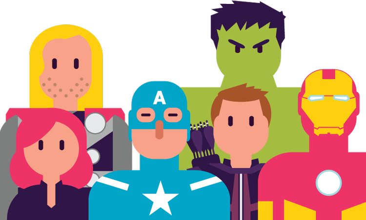 Avengers, Banner, And Black Widow Image - Cartoon (750x450)