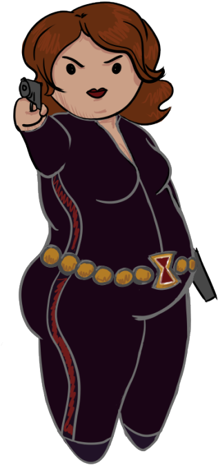 Fat Black Widow Time Number Three In The Fat Super - Itachi Edo Tensei Chibi (500x714)