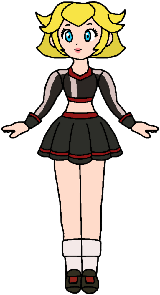 Black Widow Cheerleader By Katlime - Princess Peach Katlime (720x1110)