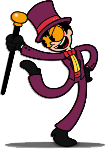 I'm Watching Charlie And The Chocolate Factory Movie, - Superjail Cuphead (339x475)