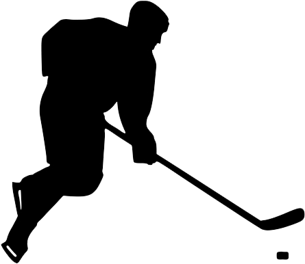 Hockey Clipart 65441 - Hockey Silhouette Png (480x480)