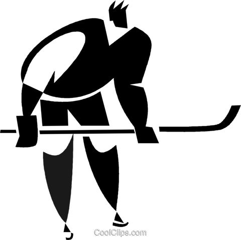 Hockey Player Royalty Free Vector Clip Art Illustration - Illustration (480x478)