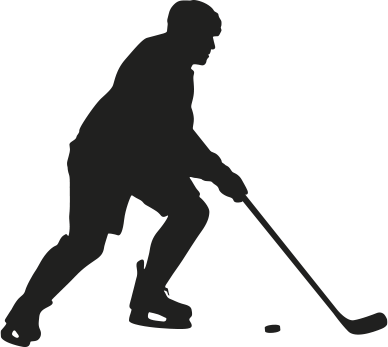 Toronto Ice Hockey Shooting Training Classes Intech - Hockey Player Silhouette Png (388x347)