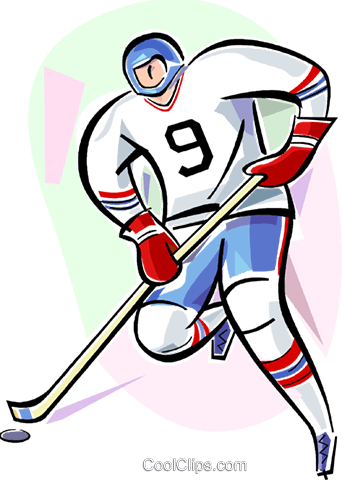 Hockey Player Royalty Free Vector Clip Art Illustration - Cartoon (342x480)