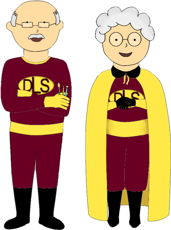 Deciding What Kind Of Super Hero Clothes The Grandparents - Cartoon (800x842)