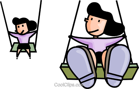 Swing Set Clipart - Kids On The Swing Clipart (480x308)