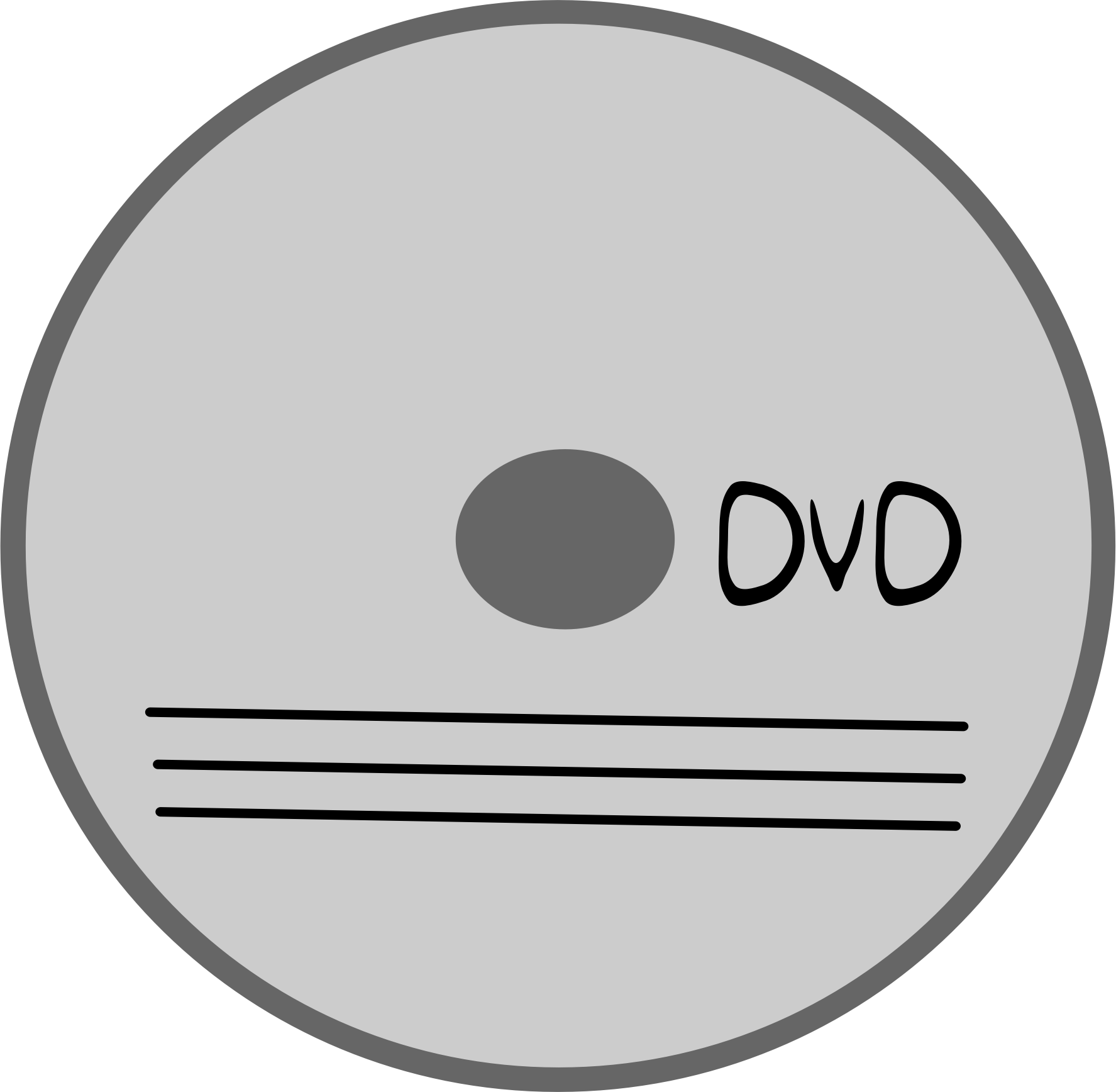 Big Image - Dvd Clipart Black And White (1775x1736)