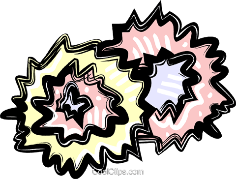 Pom-poms Royalty Free Vector Clip Art Illustration - Pom Poms Clip Art (480x364)