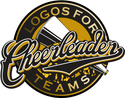 Cheerleading Logo With Megaphone And Pompoms - Porristas Logos (400x400)