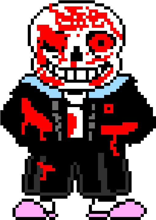 Murder Time Sans - Undertale Sans Pixel Art (690x740)