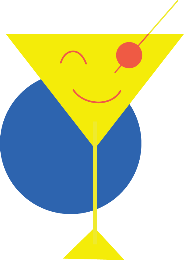 Pursuit Of Happy Hour Logo - Illustration (597x844)