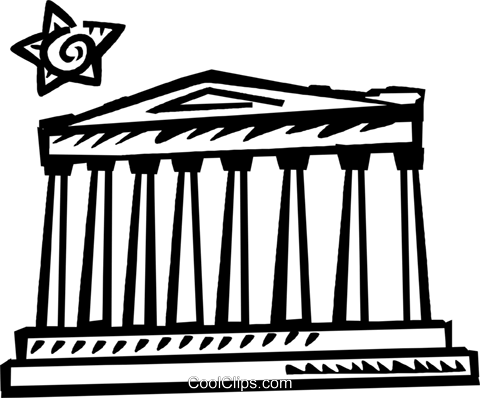 Parthenon Royalty Free Vector Clip Art Illustration - Parthenon Royalty Free Vector Clip Art Illustration (480x398)