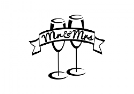 Mr & Mrs Champagne Flutes Bookami® Silhouette - Congratulations Silhouette (600x315)