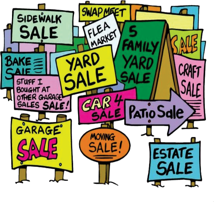 Simple, Easy And Professional - Yard Sale Moving Sale (710x671)
