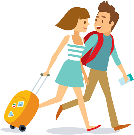 Pancreatitis Travel Insurance Allclear Travel - Couple Travel Icon Png (465x475)