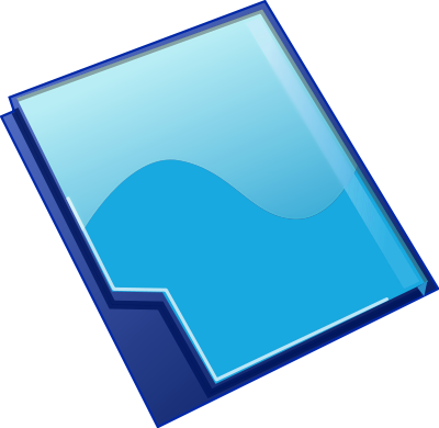 Assignment Folder Blue - Folder Clipart (400x390)