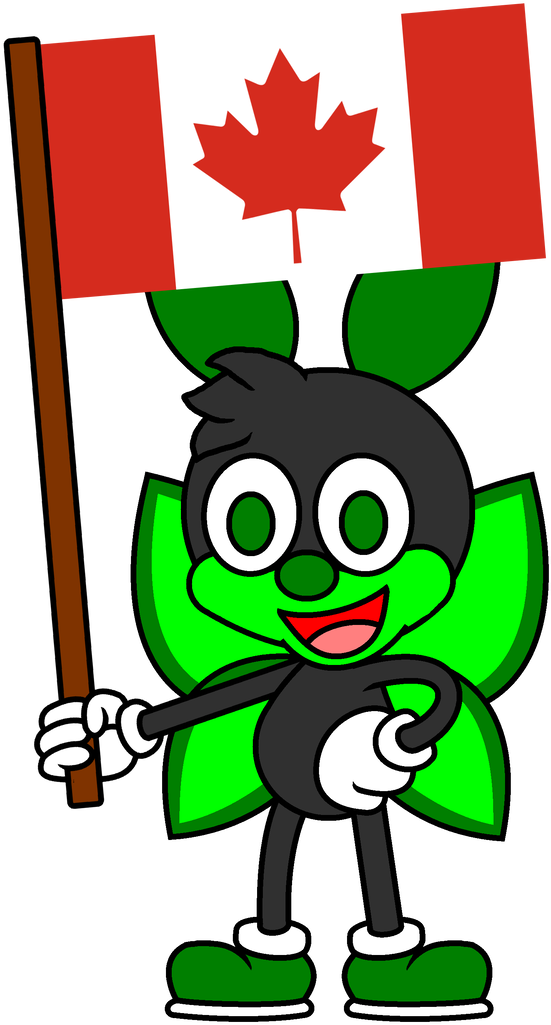 Moffee Holding Canada Flag By Stephen718 - Canada Flag (692x1154)