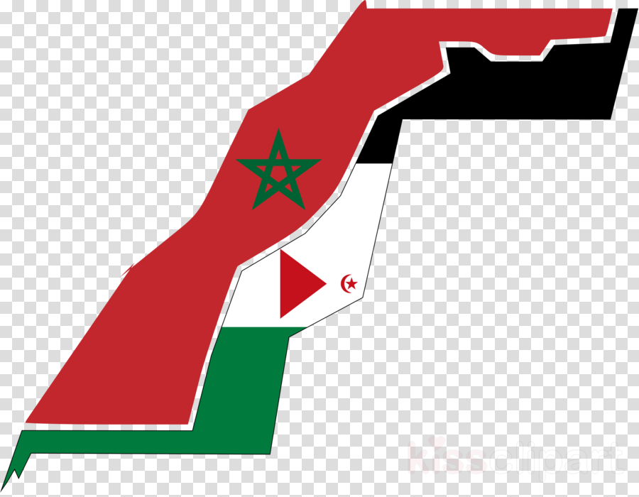 Western Sahara Flag Map Clipart Flag Of Western Sahara - Clip Art (900x700)