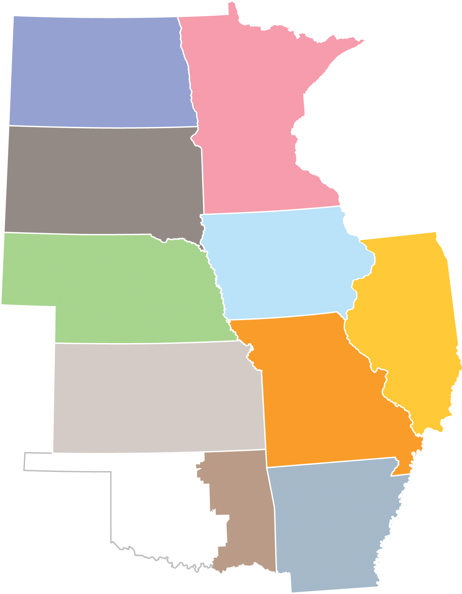 Map Of The Midwest Clipart Best - Minnesota State (1556x2000)