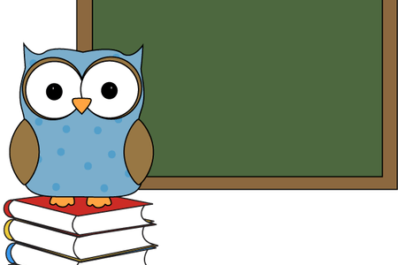 450 X 300 4 - Owl Chalkboard Clipart (450x300)