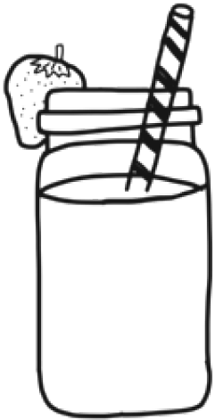 Smoothie Clipart Black And White - Office Chair (640x480)