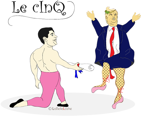Males In A Ballet Pose - Illustration (480x406)