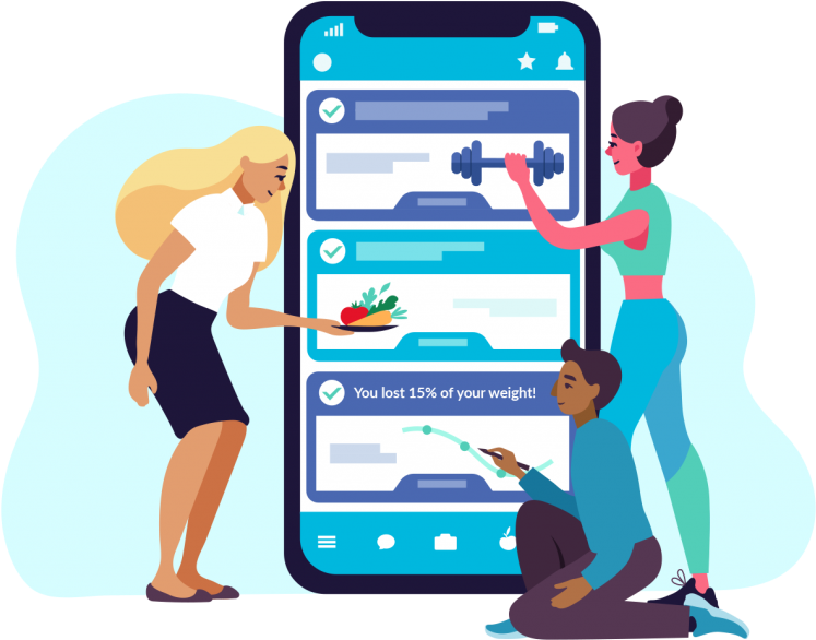 Personalized Care In The Palm Of Your Hand - Cartoon (768x613)