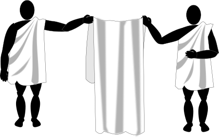 The More Well Known Toga Was A Semi Circular Cloth - Illustration (450x283)