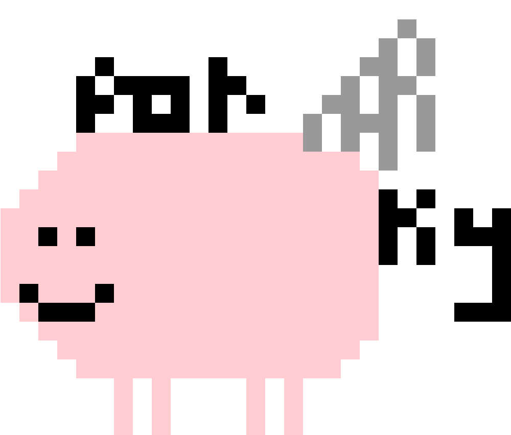 Porky The Flying Pig - Pink Panther Pixel Art (1184x1184)