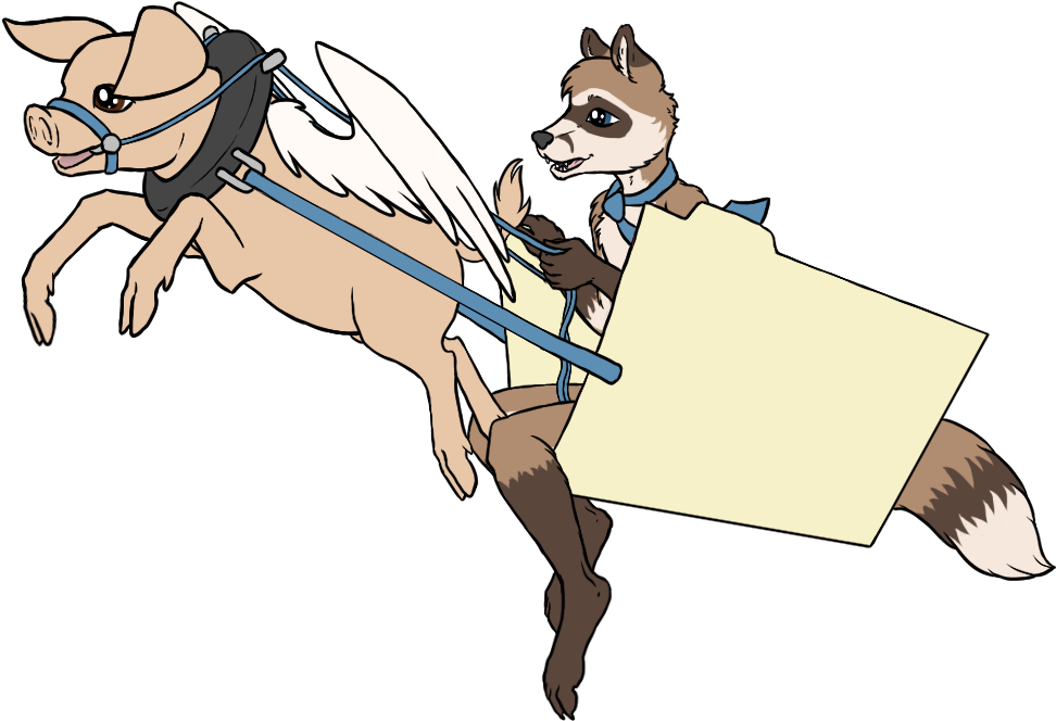 Ferroxes, Folders, And Flying Pigs - Cartoon (973x686)