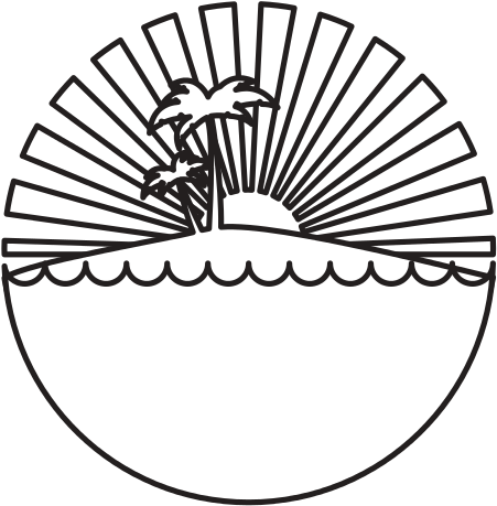 Sunset In The Ocean With Island And Palms - Southernmost Point Continental (550x550)