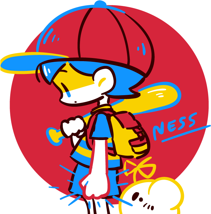 There's No Crying In Baseball Clipart - Ness Earthbound Fanart (700x700)